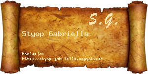 Styop Gabriella névjegykártya